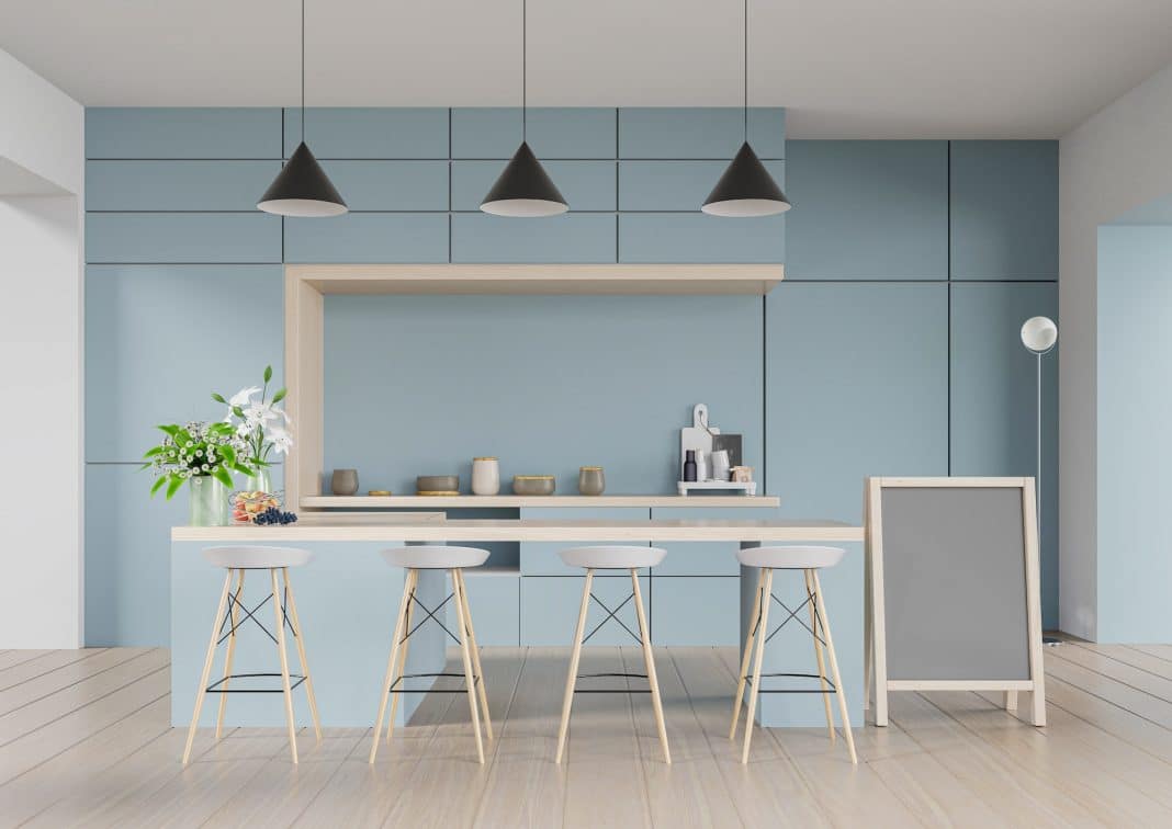 Modern kitchen room interior,Modern restaurant room.